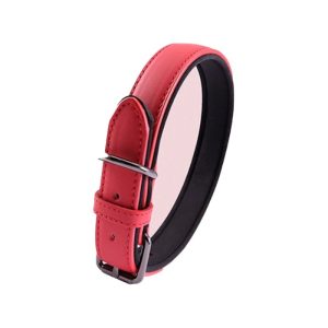 <strong>Wonder Dog</strong> Collar Eco Cuero para Mascotas, Color Rojo, Medidas: 1.5x37.5 cm