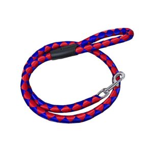 <strong>Wonder Dog</strong> Correa Redonda para Mascotas Tejida Rojo/Azul, Medidas 1.5x120 cm