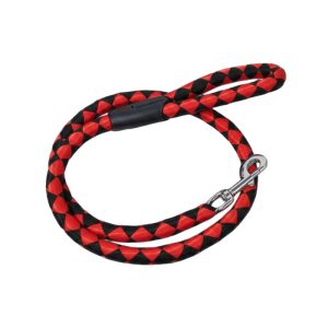 <strong>Wonder Dog</strong> Correa Redonda para Mascotas Tejida Rojo/Negro, Medidas 1.5×120 cm