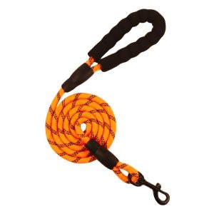 <strong>Wonder Dog</strong> Correa Reflectante Redonda para Mascotas Color Naranjo, Medidas 1.2×120 cm