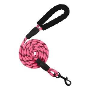 <strong>Wonder Dog</strong> Correa Reflectante Redonda para Mascotas Color Rosado, Medidas 1.2×120 cm
