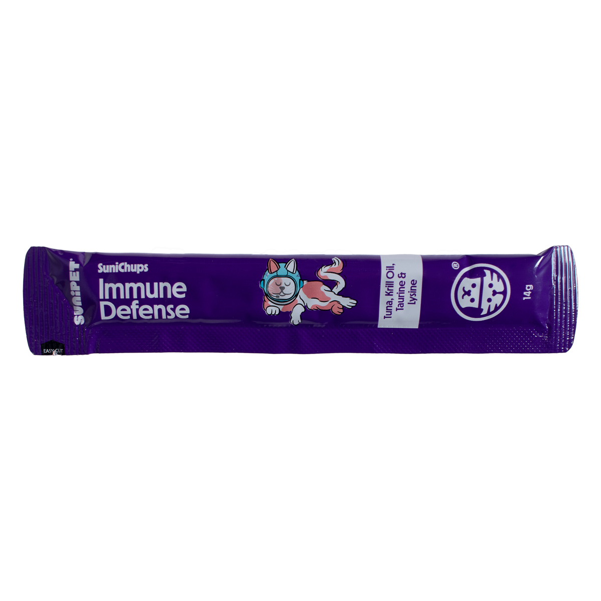 <strong>SuniChups</strong> Immune Defense, Snack para Gatos, Atún, Aceite de Krill, Taurina y Lisina, 4 sachet de 14 gr - Imagen 3