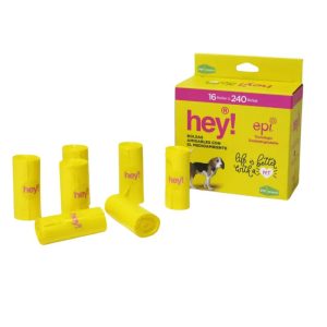 <strong>Hey!</strong> Bolsas Oxobiodegradables para Desechos de Perros, 240 Unidades (33 x 23 cm)