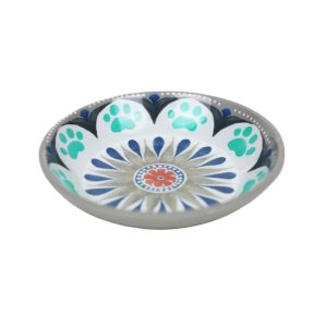 <strong>Hey!</strong> Plato para Gatos, Melamina, diseño Mándala, Diámetro de 13 cm, Altura de 3 cm