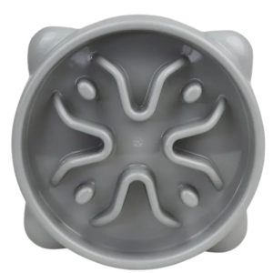 <strong>Hey!</strong> Plato de Alimentación Lenta, color Gris, Diámetro de 16 cm, Altura de 3.8 cm