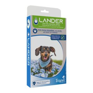 <strong>Traper</strong> Lander Solución Tópica, Antiparasitario Externo Pulguicida y Garrapaticida para Perro, Razas Pequeñas de 4 a 10 kg