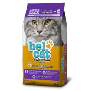 <strong>Belcat</strong> Alimento Seco para Gatos Adultos, bolsa de 24 kg, con sistema Safety Pack de 24 envases individuales de 1 kg