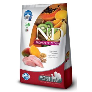 <strong>N&D</strong> Tropical Selection Adult Medium & Maxi, Alimento Seco para Perros Adultos, Raza Mediana y Grande, Pollo, Cereales y Frutas Tropicales, bolsa de 10.1 kg