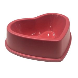<strong>Guau!</strong> Plato en forma de Corazón, Rojo, 20x16x5,5 cm aprox