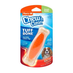 <strong>Hartz</strong> Chew'n Clean Tuff Bone , Hueso masticable de larga duración para perros de 4,5 a 9 kg, Talla S