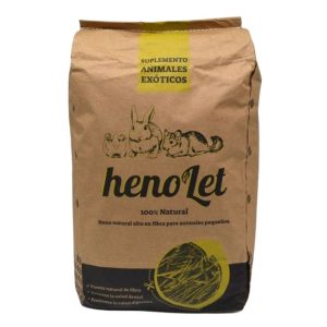 <strong>Heno Let</strong> Heno 100% Natural Alto en Fibra, para animales pequeños, 850 gr aproximado