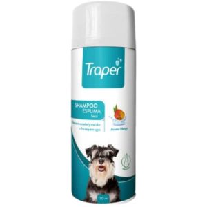 <strong>Traper</strong> Shampoo Espuma Seca, Removedor de suciedad y mal olor, lata de 170 ml