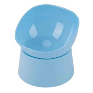<strong>Wonder Pet</strong> Plato Individual Elevado en Plástico ABS para Mascotas, Alimento o Agua, Color Azul