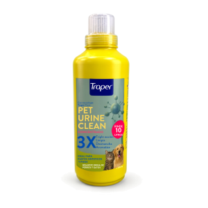 <strong>Traper</strong> Pet Urine Clean Concentrado, Removedor de Orina de Perros y Gatos, botella de 1 litro