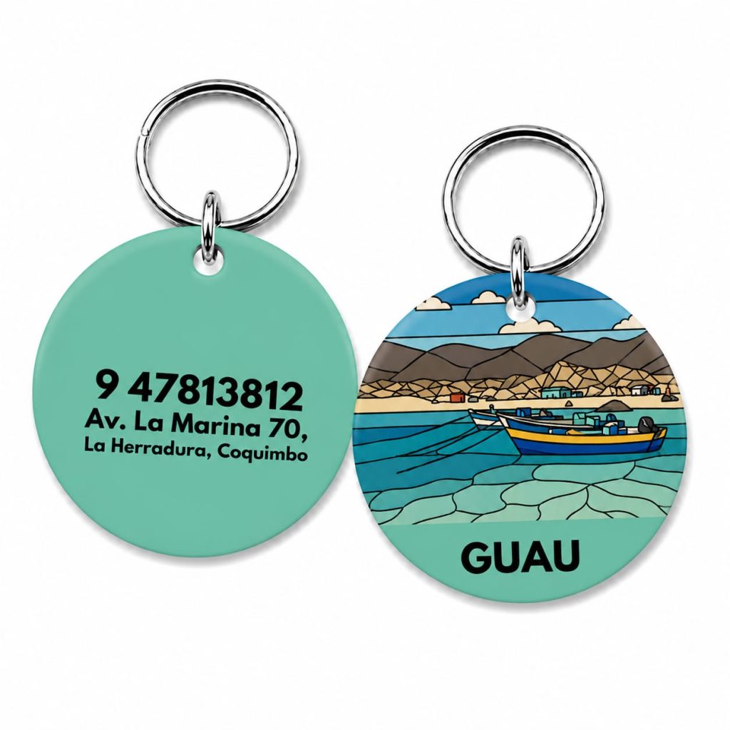 <strong>Guau!</strong> Placa Circular Personalizada Cuarta Región Talla S, Botes