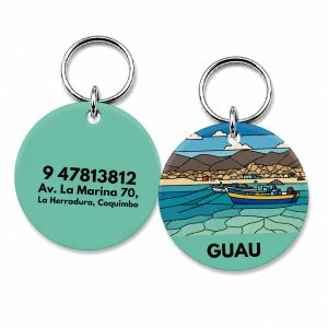 <strong>Guau!</strong> Placa Circular Personalizada Cuarta Región Talla S, Botes