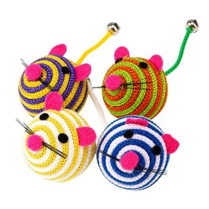 <strong>Guau!</strong> Pack de Ratones con Cascabel Juguete para Gatos, 4 cm, Color sujeto a disponibilidad