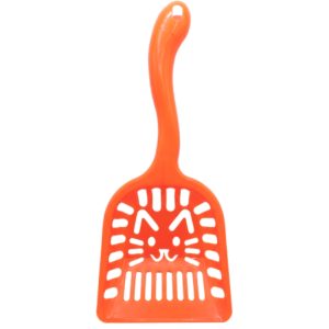<strong>Guau!</strong> Pala Sanitaria con cara de Gato, Color Naranjo