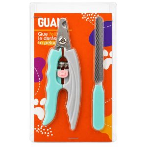 <strong>Guau!</strong> Set Tijera Cortauñas y Lima para Perros y Gatos, color Calipso