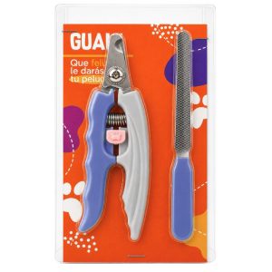 <strong>Guau!</strong> Set Tijera Cortauñas y Lima para Perros y Gatos, color Celeste