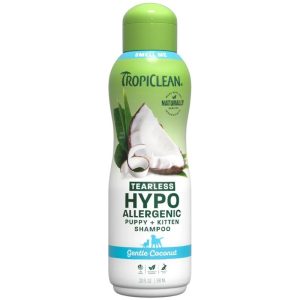 <strong>TropiClean</strong> Shampoo Hypoalergenico con Aloe Vera y Coco, para Cachorros y Gatitos, envase de 591 ml