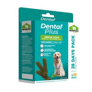 <strong>Indomitable Patagonia</strong> Dental Plus Sticks sabor Menta, para razas Medianas y Grandes, caja de 28 unidades