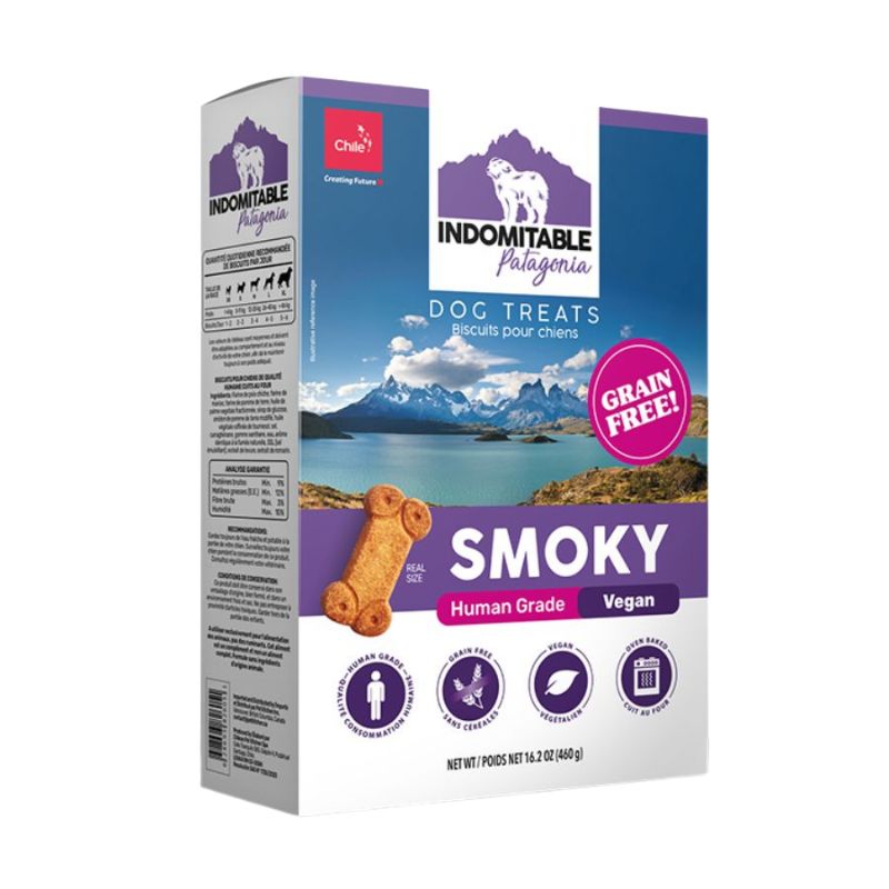<strong>Indomitable Patagonia</strong> Grain Free Smoky, Galletas Ahumadas Libre de Granos, caja de 460 gr