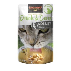 <strong>Leonardo</strong> Drink & Care, Mobility, Sopa de Pollo, Alimento Húmedo para Gatos, sachet de 40 gr