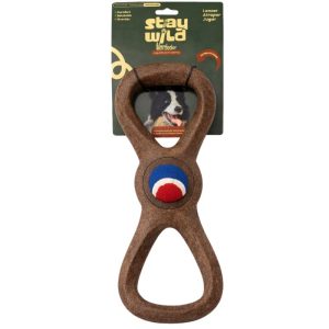 <strong>Stay Wild</strong> Mordedor Infinito de Fibra de Bambú con Pelota, largo de 36 cm