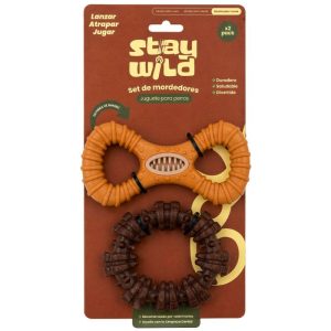 <strong>Stay Wild</strong> Pack de 2 formas de Fibra de Bambú, largo de 15 cm y 10 cm respectivamente