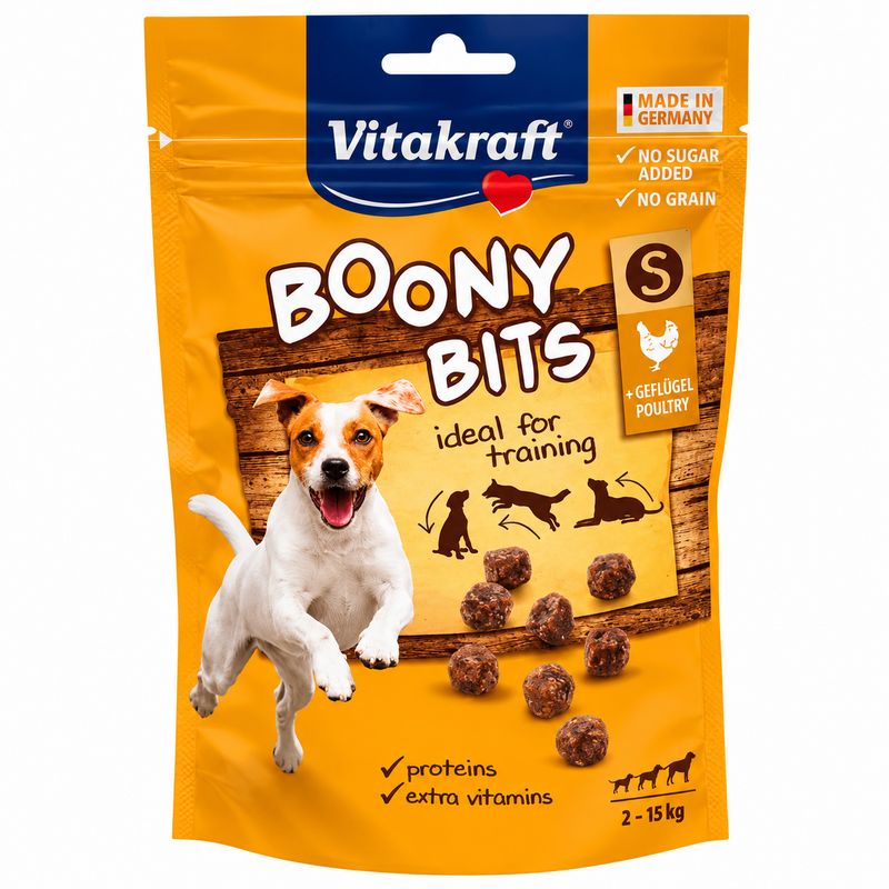 <strong>Vitakraft</strong> Boony Bits, Snacks de Bocados pequeños, ideal para Perros de razas pequeñas, 55 gr