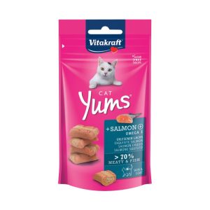 <strong>Vitakraft</strong> Yums de Salmon, bocados semihúmedos horneados para Gatos, envase de 40 gr