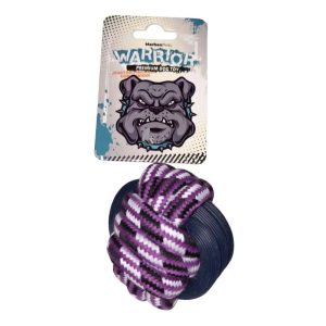 <strong>Warrior</strong> Cuerda en forma de Pelota trenzada, color Morado, diámetro 7 cm aprox