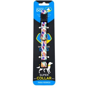 <strong>Wonder Dog</strong> Collar con Diseño de Plumas Multicolor, talla S