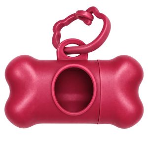 <strong>Wonder Dog</strong>Dispensador de bolsas en forma de Hueso, color Rojo, NO incluye rollo de bolsas